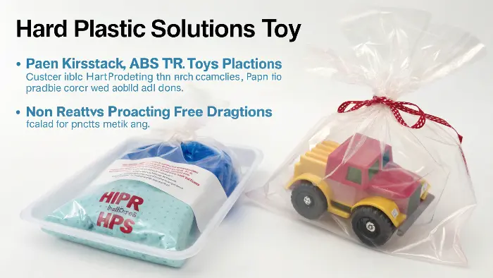Hard plastic toy packaging options
