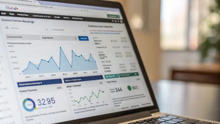 alt text: Analytics dashboard showing website traffic for adult products