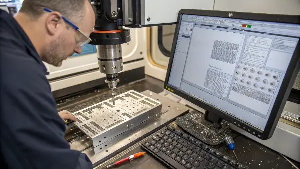A CNC machine meticulously carving a metal mold for an adult toy.