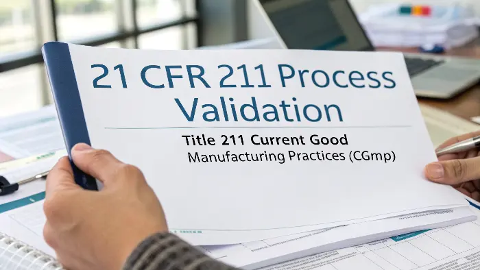 The cover of the FDA's 21 CFR 211 guidelines