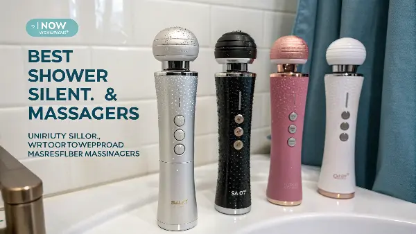 Waterproof and Silent Shower Massagers a collection of waterproof silent massagers neatly arranged
