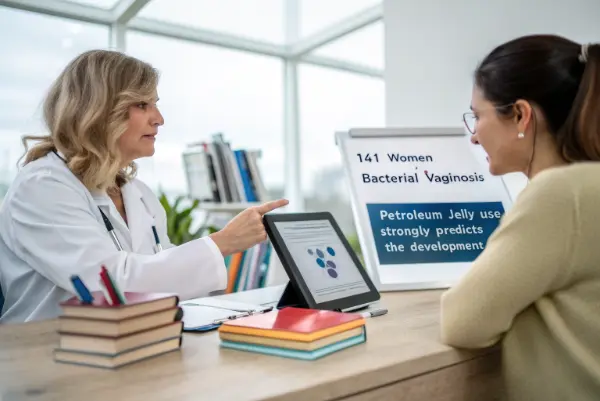 Medical study papers on a desk