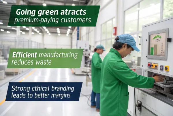 Cost vs Value Analysis Graph showing growth of green products